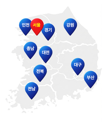전국 지사 지도